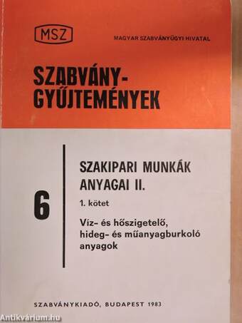 Szakipari munkák anyagai II. 1-2.