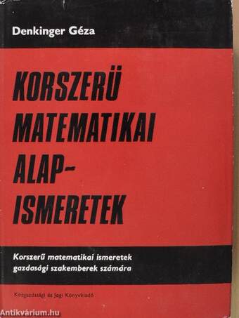 Korszerű matematikai alapismeretek