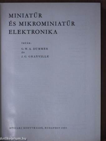 Miniatűr és mikrominiatűr elektronika