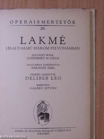 Delibes: Lakmé