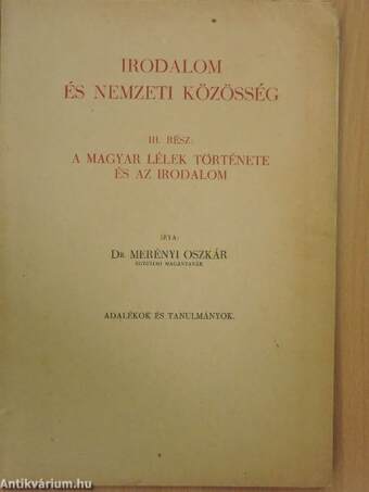 A magyar lélek története és az irodalom