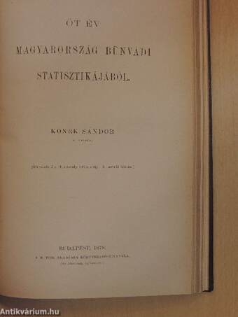 Értekezések a társadalmi tudományok köréből V/1-9.