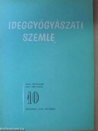 Ideggyógyászati Szemle 1970. október