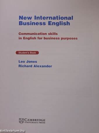 New International Business English - Student's Book