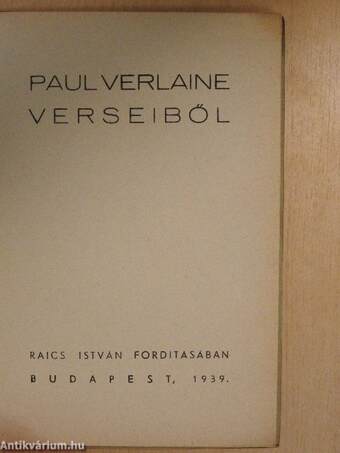 Paul Verlaine verseiből