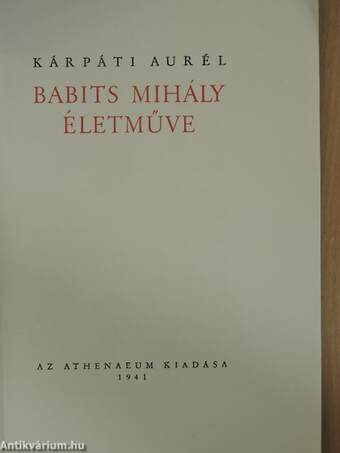 Babits Mihály életműve