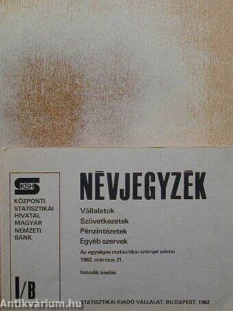 Névjegyzék I/B. (töredék)