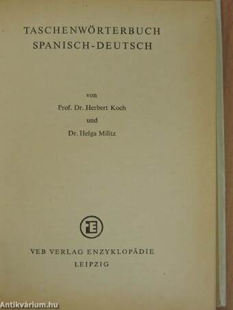 Taschenwörterbuch Spanisch-Deutsch