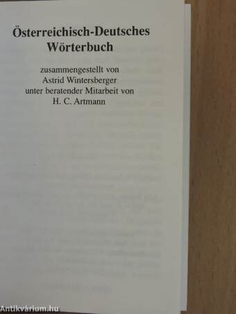 Wörterbuch Österreichisch-Deutsch