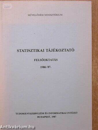 Statisztikai tájékoztató 1986/87.