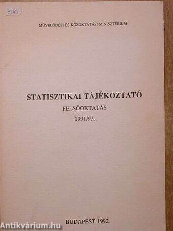 Statisztikai tájékoztató