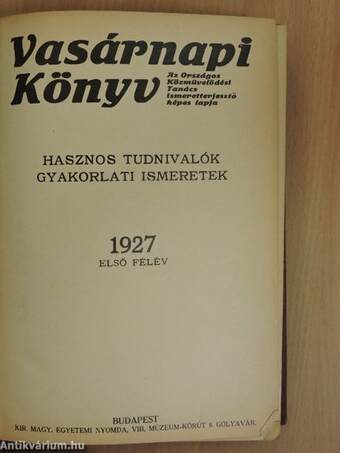 Vasárnapi Könyv 1927. I.