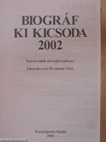 Biográf Ki Kicsoda 2002