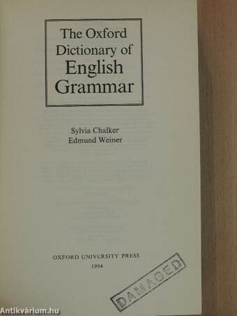 The Oxford Dictionary of English Grammar