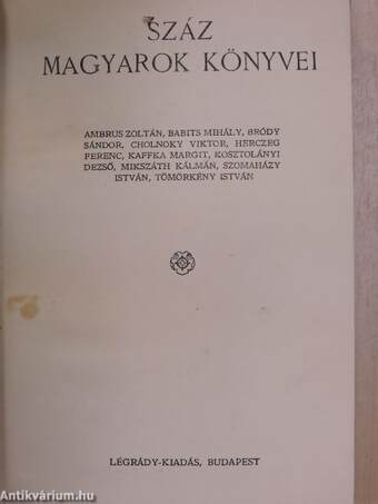 Száz magyarok könyvei II.