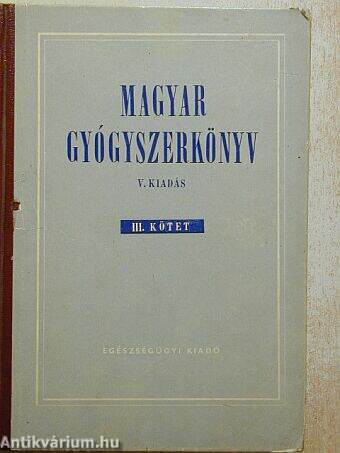 Magyar gyógyszerkönyv III. (töredék)