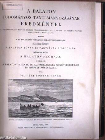 A Balaton tudományos tanulmányozásának eredményei II/2/1-2./Függelék