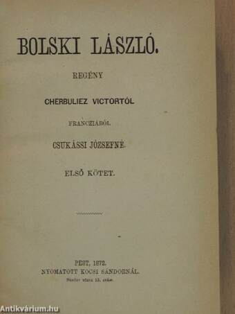 Bolski László I-III.