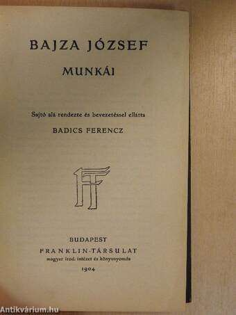 Bajza József munkái