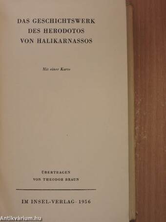 Das Geschichtswerk des Herodotos von Halikarnassos