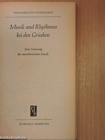 Musik und Rhythmus bei den Griechen