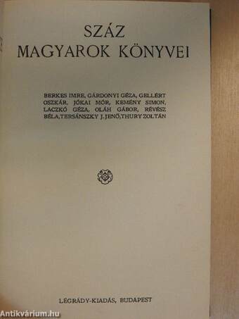 Száz magyarok könyvei III.