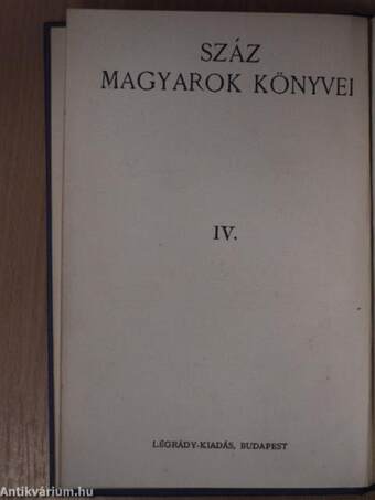 Száz magyarok könyvei IV.