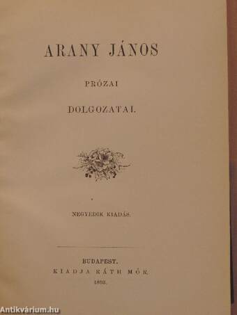 Arany János prózai dolgozatai