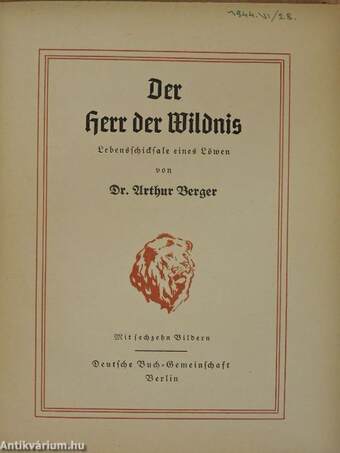 Der Herr der Wildnis (gótbetűs)