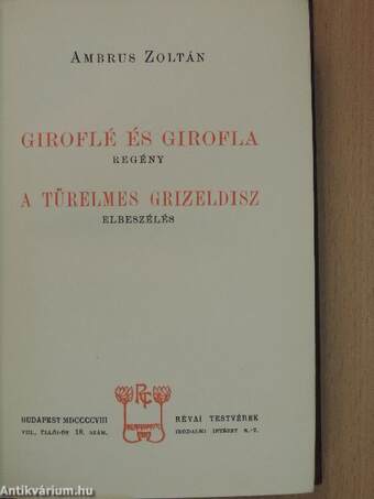 Giroflé és Girofla/A türelmes Grizeldisz