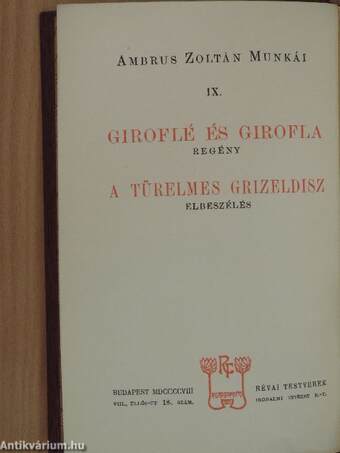 Giroflé és Girofla/A türelmes Grizeldisz