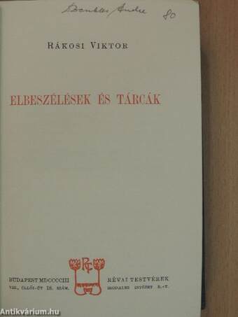 Elbeszélések és tárcák