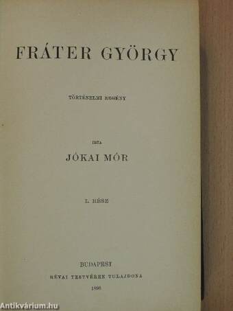 Fráter György I-II.