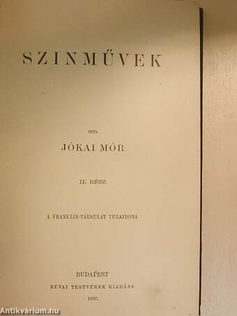 Szinművek II.