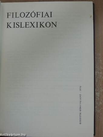 Filozófiai kislexikon