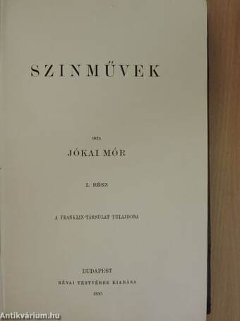 Szinművek I-III.