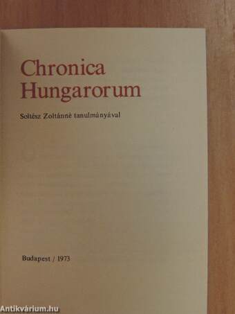 Chronica Hungarorum (minikönyv) (számozott)