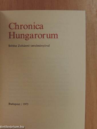 Chronica Hungarorum (minikönyv) (számozott)