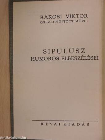 Sipulusz humoros elbeszélései IV.