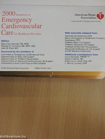 2000 Handbook of Emergency Cardiovascular Care for Healthcare Providers