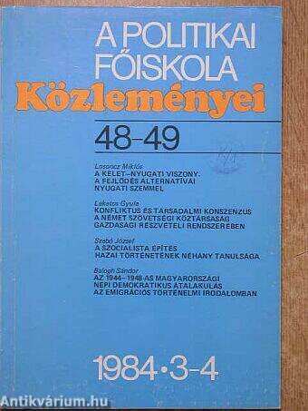 A Politikai Főiskola Közleményei 1984/3-4