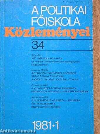 A Politikai Főiskola Közleményei 1981/1