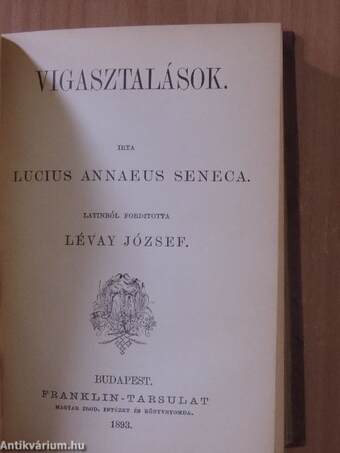 Julius Agricolának életéről és erkölcseiről/Agricola élete/Vigasztalások/Hannibal útja az Alpeseken át/Perikles/Szemelvények a kódexek irodalmából I-II.