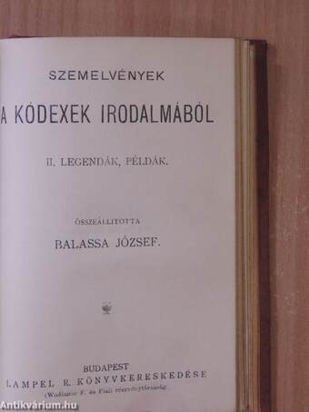 Julius Agricolának életéről és erkölcseiről/Agricola élete/Vigasztalások/Hannibal útja az Alpeseken át/Perikles/Szemelvények a kódexek irodalmából I-II.