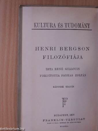 Henri Bergson filozófiája