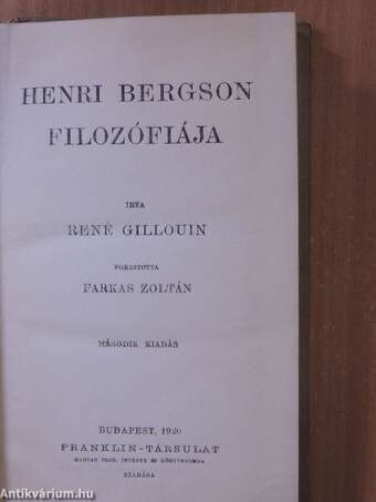 Henri Bergson filozófiája