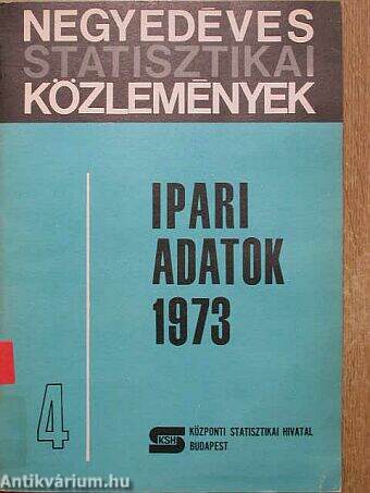 Ipari adatok 1973/4