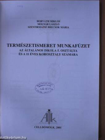 Természetismeret munkafüzet