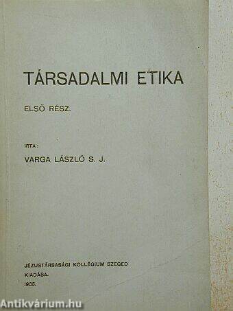 Társadalmi etika I. (töredék)