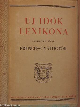 Uj idők lexikona 11. (töredék)